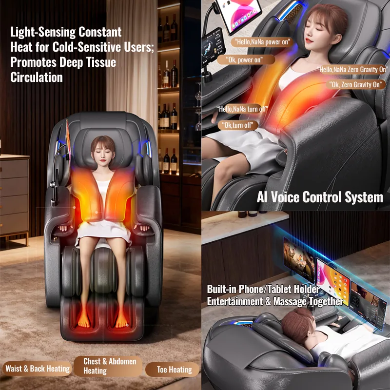 Heat, voice control and tablet holder features