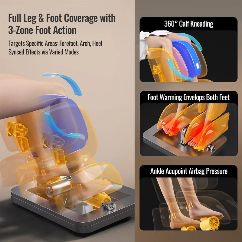 Advanced calf and foot massage system